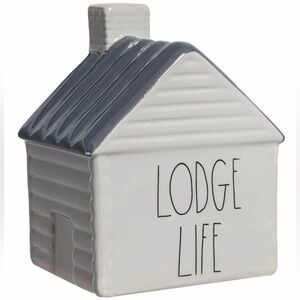 Rae Dunn,Artisan Collection White Ceramic Decorative figurine,”LODGE LIFE”BNWOT!